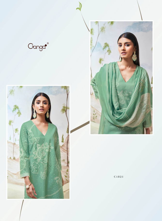 Hiba By Ganga Embroidery Premium Cotton Dress Material Wholesale Shop In Surat